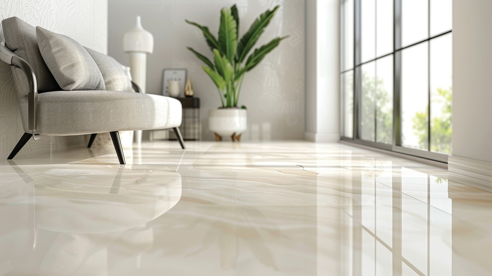 polished marble floor