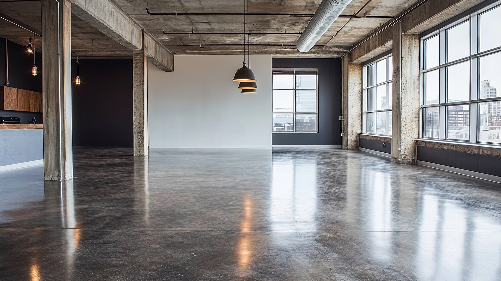 polished concrete decorative flooring